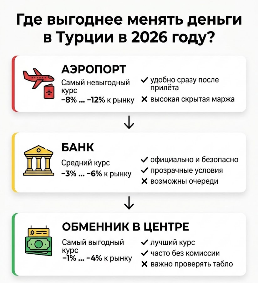 обмен денег в Турции